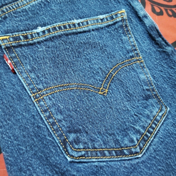 Vtg Levis 90s/Y2K 70s High Slim Straight Blue Denim Mom Jeans - Picture 4 of 16